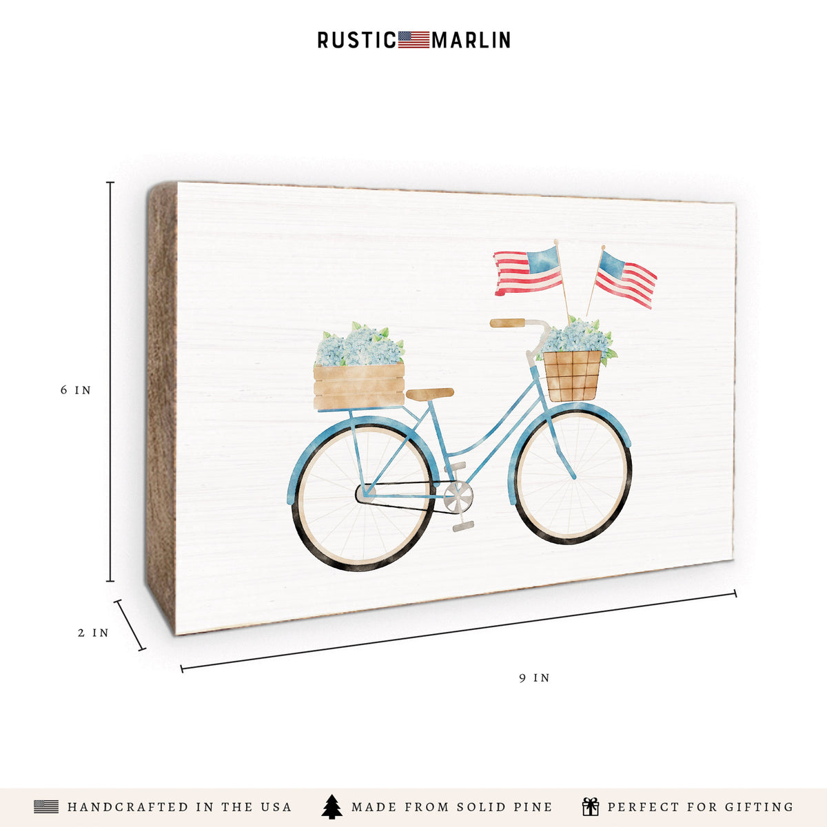 Patriotic Pedals Block Sign