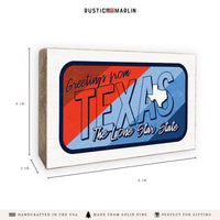 Texas Greetings Block Sign