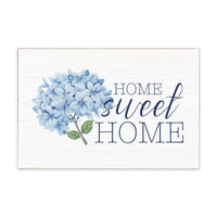 Blooming Hydrangea Home Sweet Home Block Sign