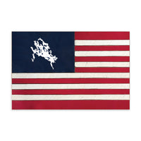 American Flag Lake Winnipesaukee Block Sign