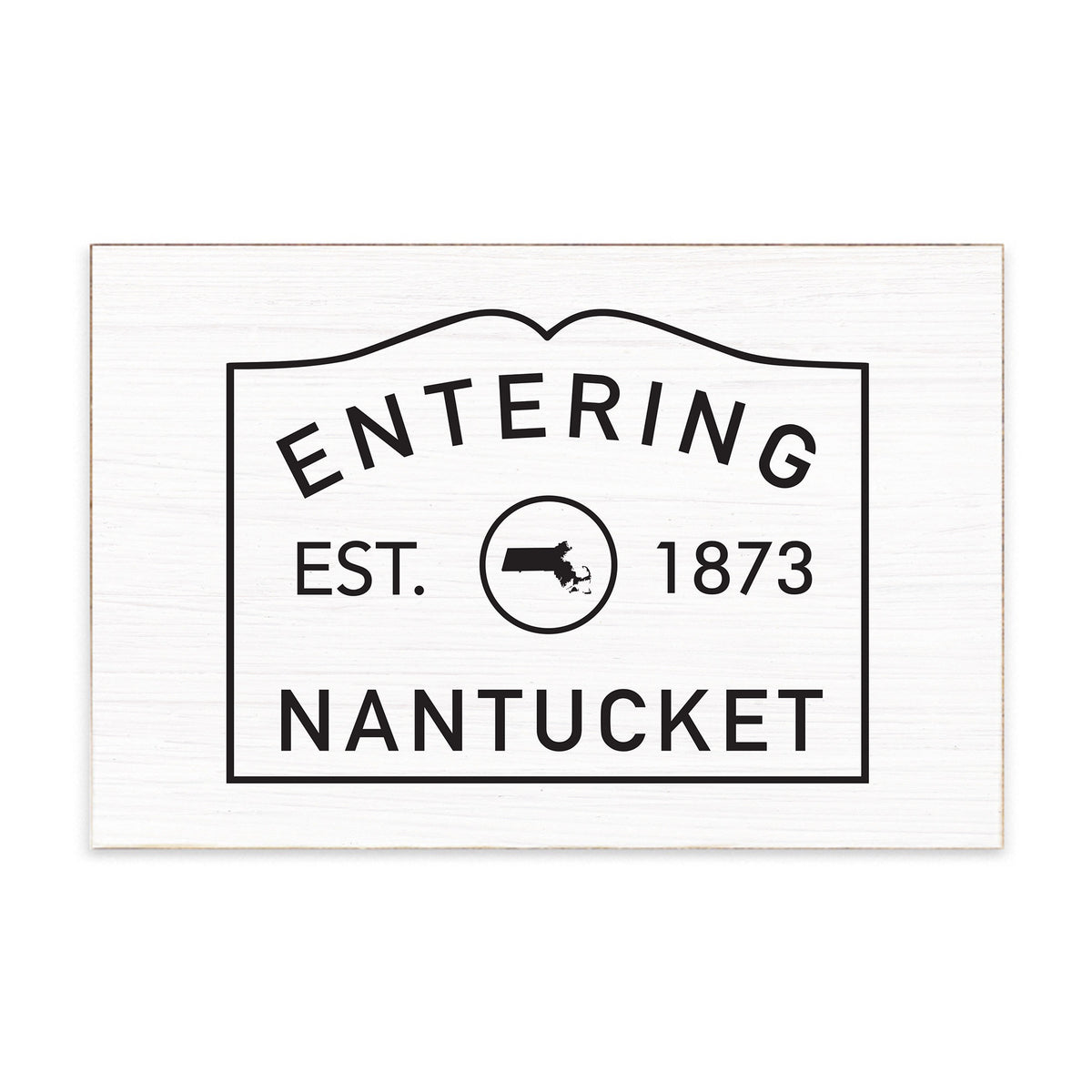 Entering Town Personalized Block Sign