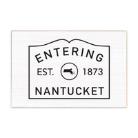Entering Town Personalized Block Sign