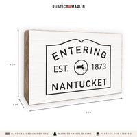 Entering Town Personalized Block Sign