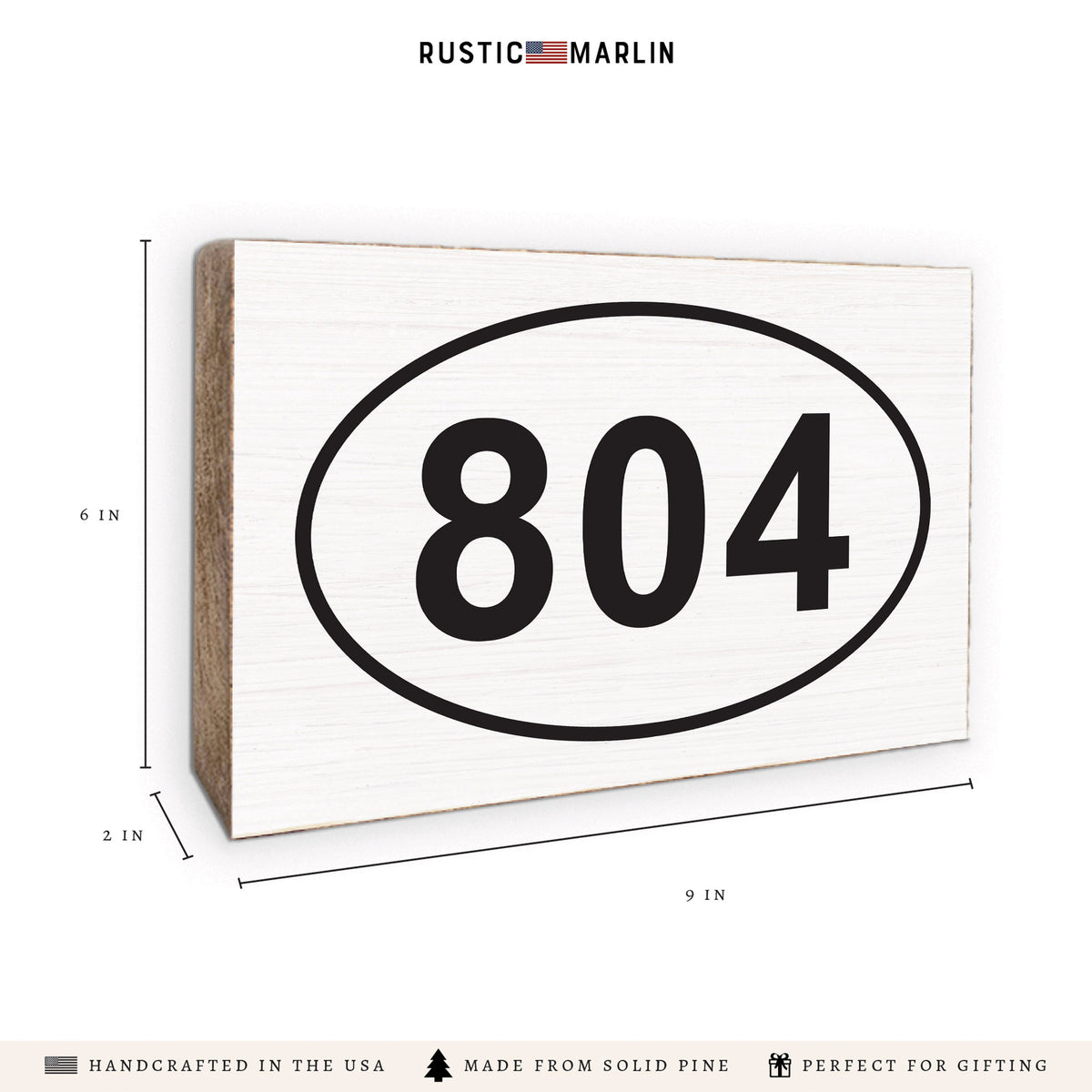 Town Code Oval Personalized Block Sign