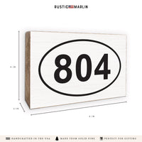 Town Code Oval Personalized Block Sign