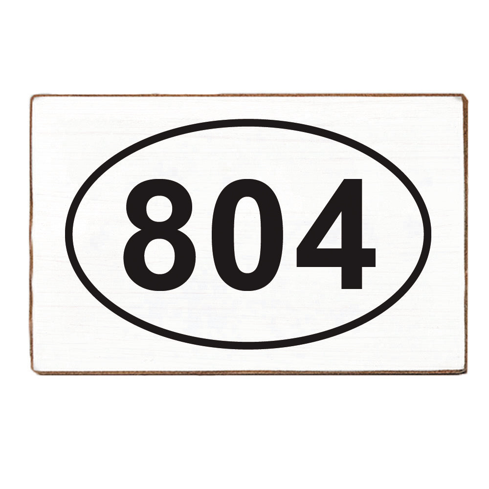 Town Code Oval Personalized Block Sign
