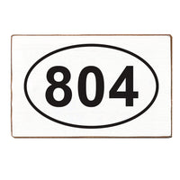 Town Code Oval Personalized Block Sign