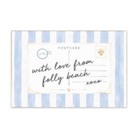 Coastal Postcard Personalized Block Sign