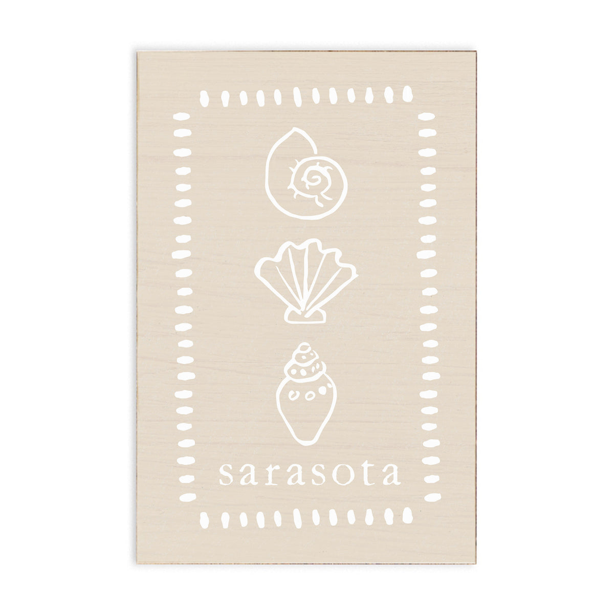 Neutral Shells Personalized Block Sign