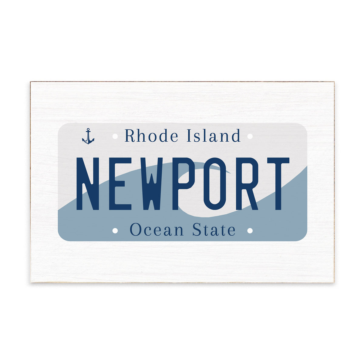 Rhode Island License Plate Block Sign