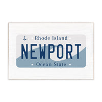 Rhode Island License Plate Block Sign