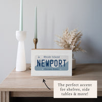 Rhode Island License Plate Block Sign