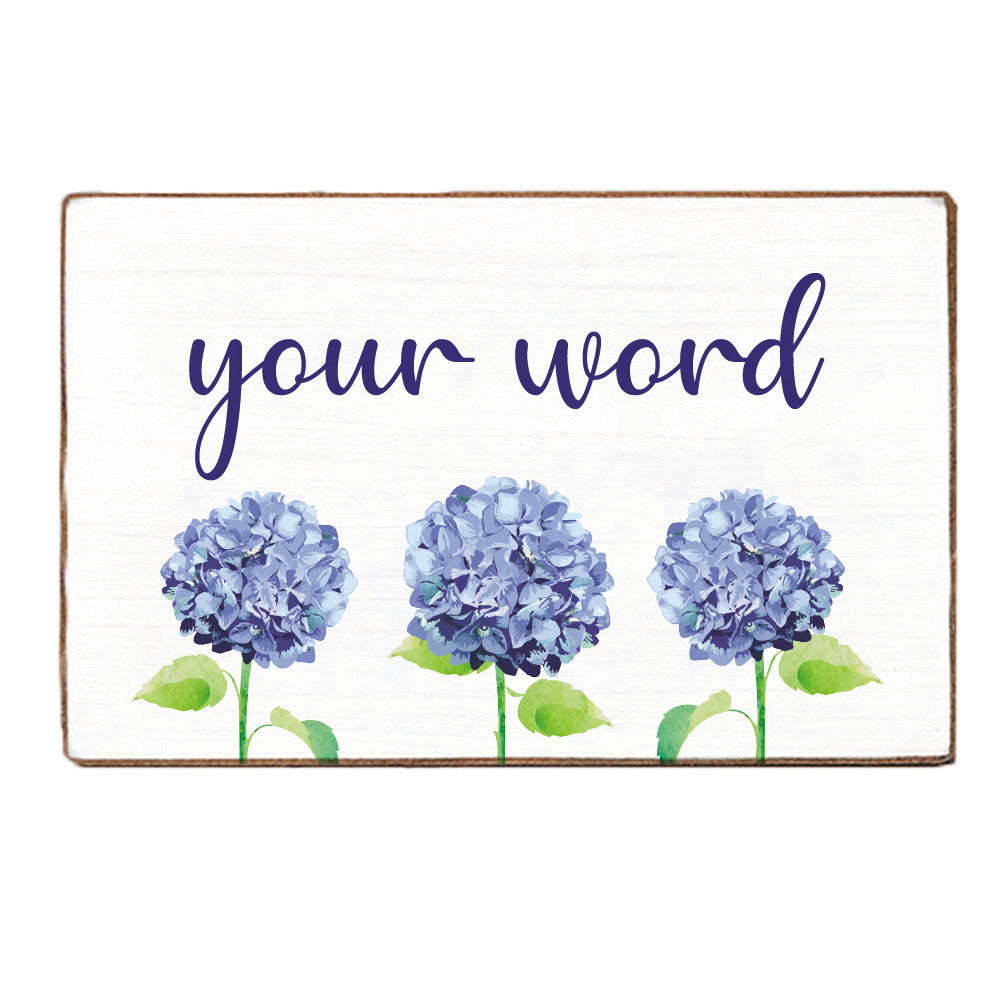 Hydrangeas Personalized_Yes XL Block Sign