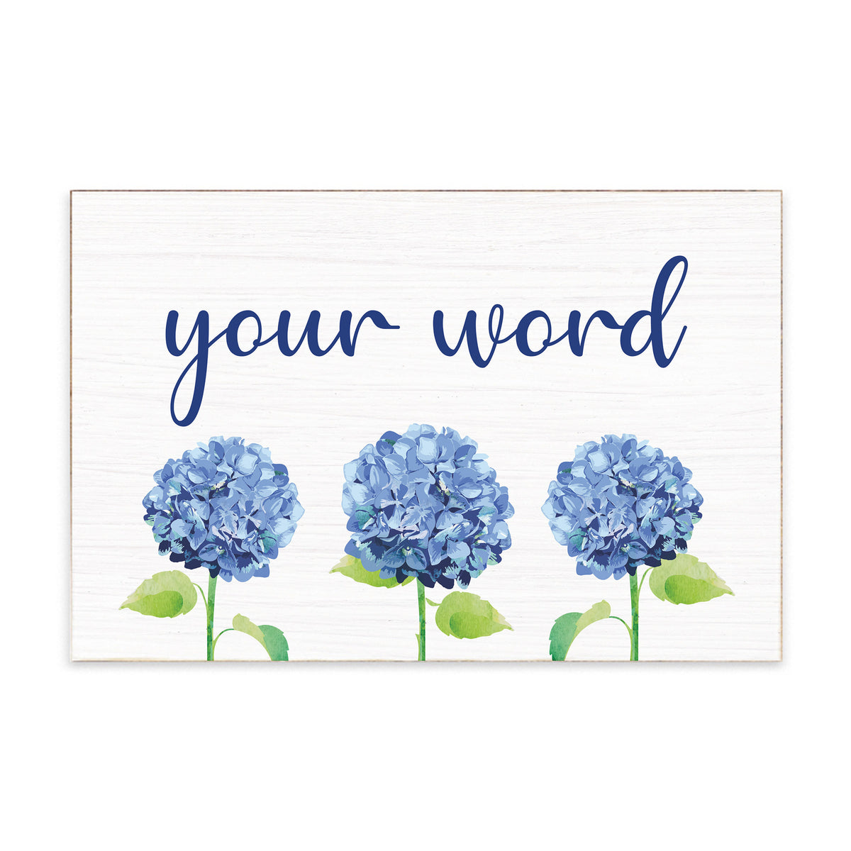 Hydrangea Personalized Block Sign