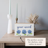 Hydrangea Personalized Block Sign