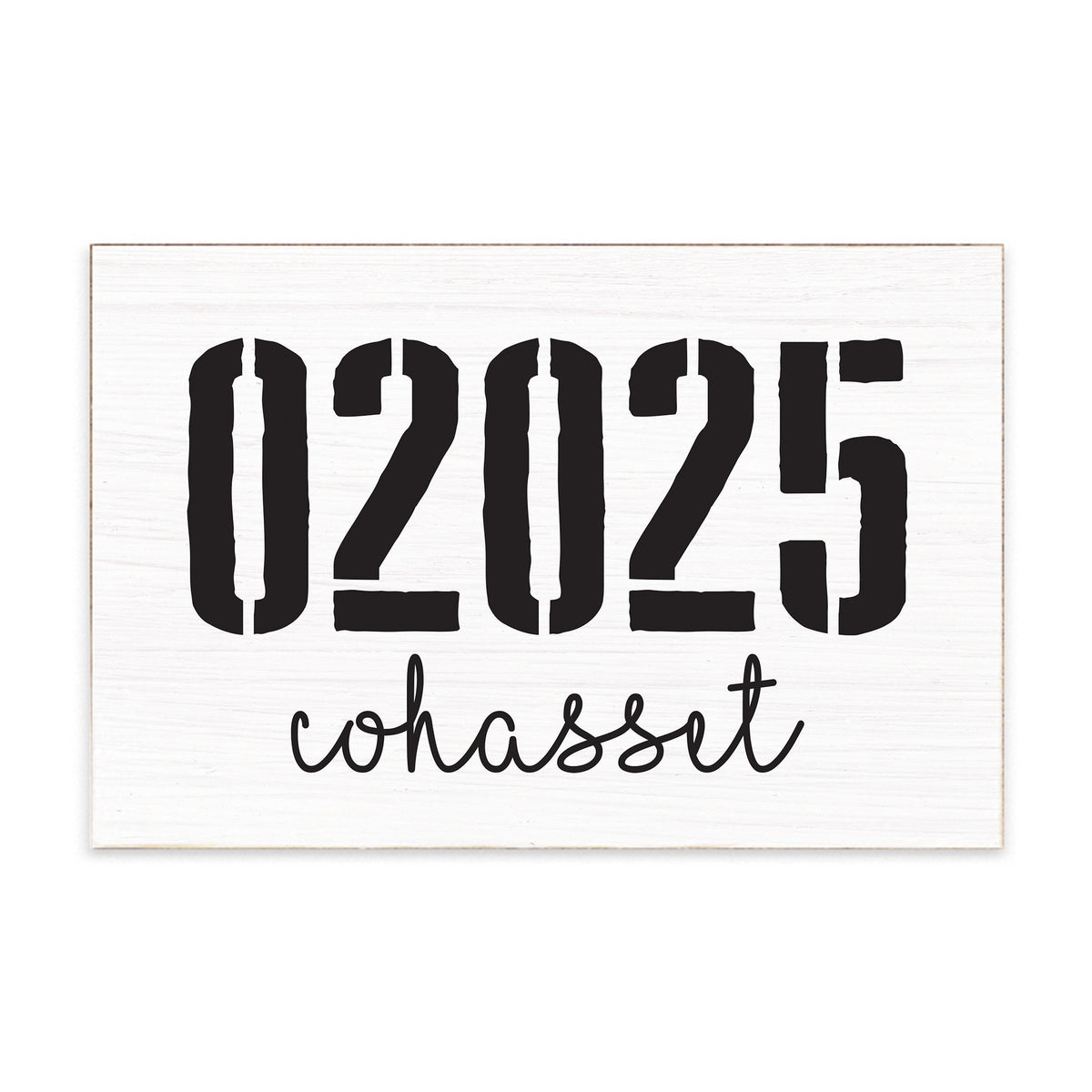 Zip Code & Town Personalized Block Sign