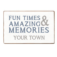 Fun Times & Amazing Memories Personalized_Yes XL Block Sign