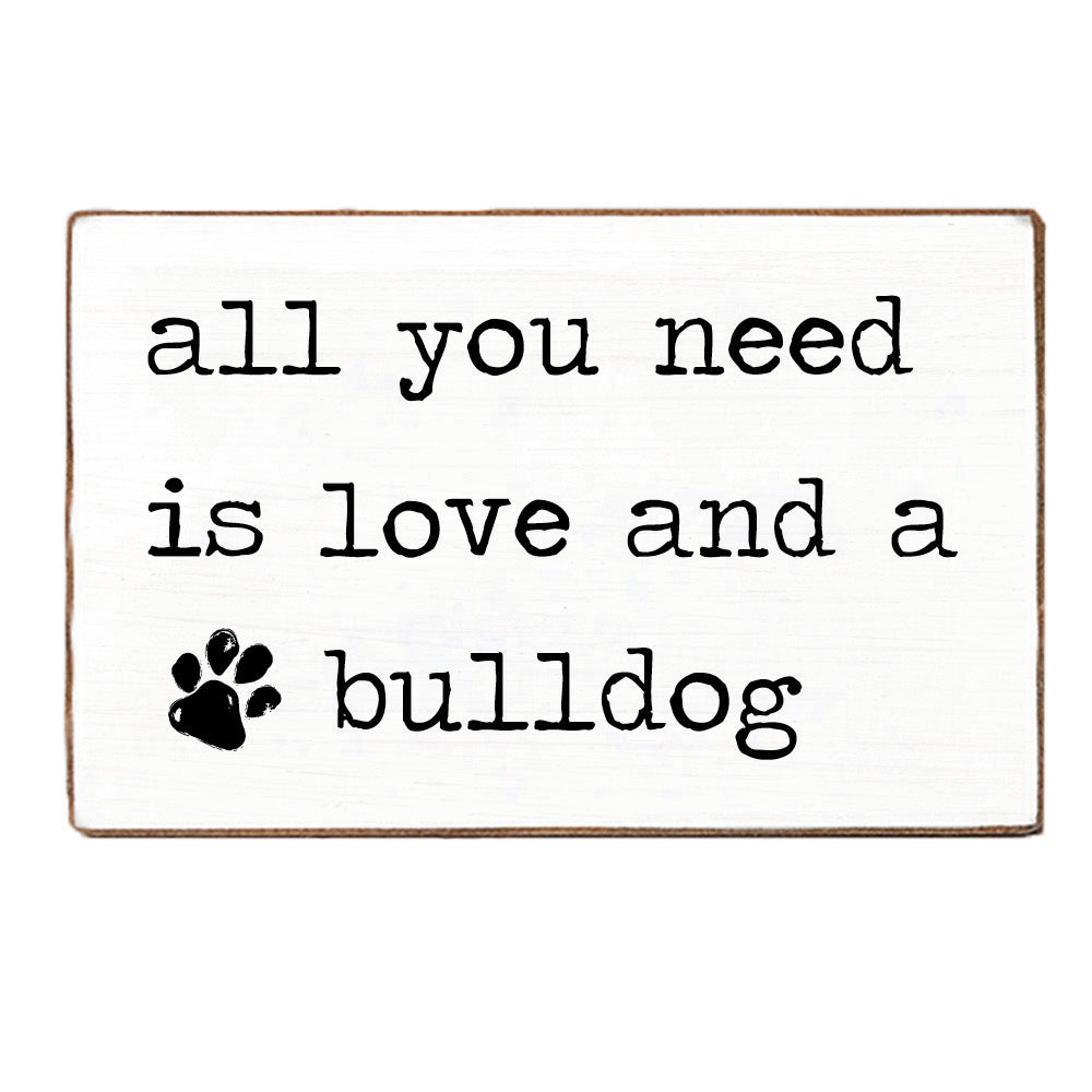 Love and a Dog Personalized_Yes XL Block Sign