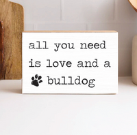 Love and a Dog Personalized_Yes XL Block Sign