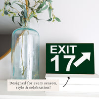 Exit Personalized Block Sign
