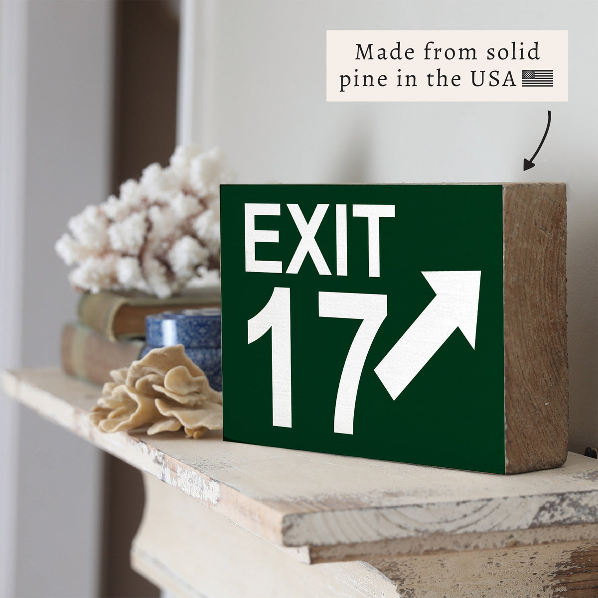 Exit Personalized Block Sign