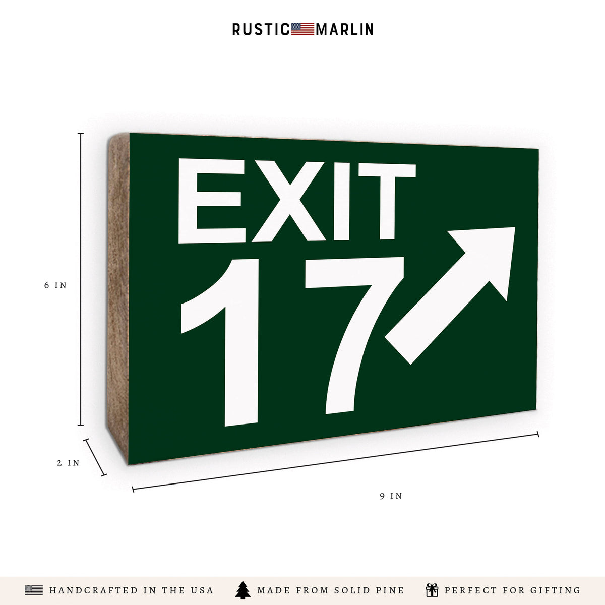 Exit Personalized Block Sign