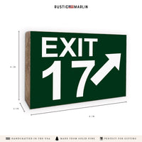 Exit Personalized Block Sign