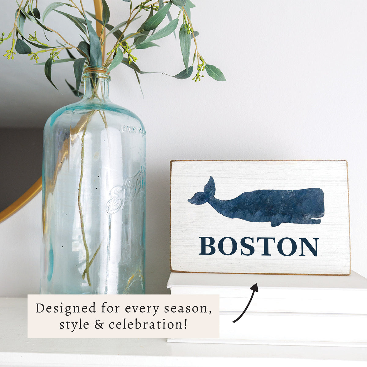 Whale Personalized Block Sign