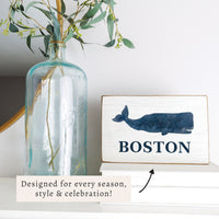 Whale Personalized Block Sign