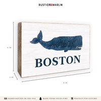 Whale Personalized Block Sign