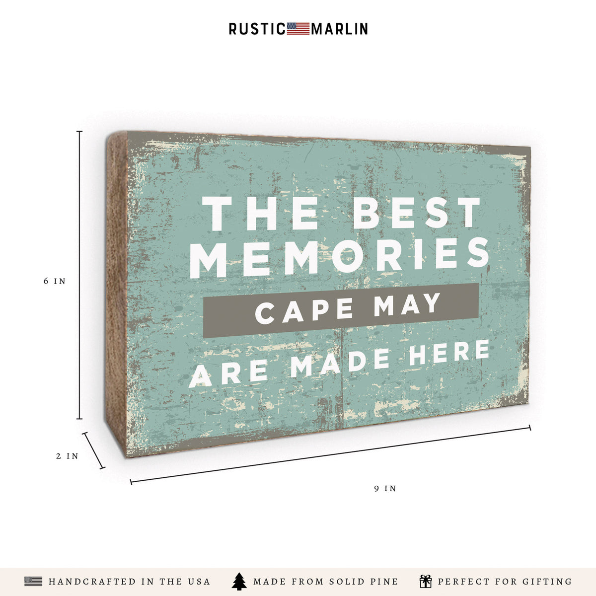 Best Memories Made Here Personalized Block Sign