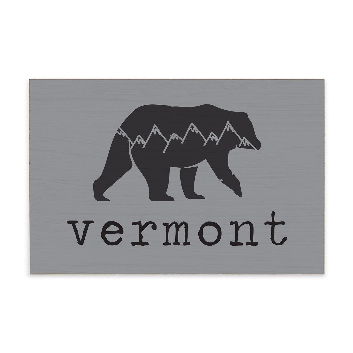 Mountain Bear Personalized Block Sign