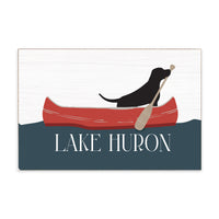 Dog Canoe Personalized Block Sign