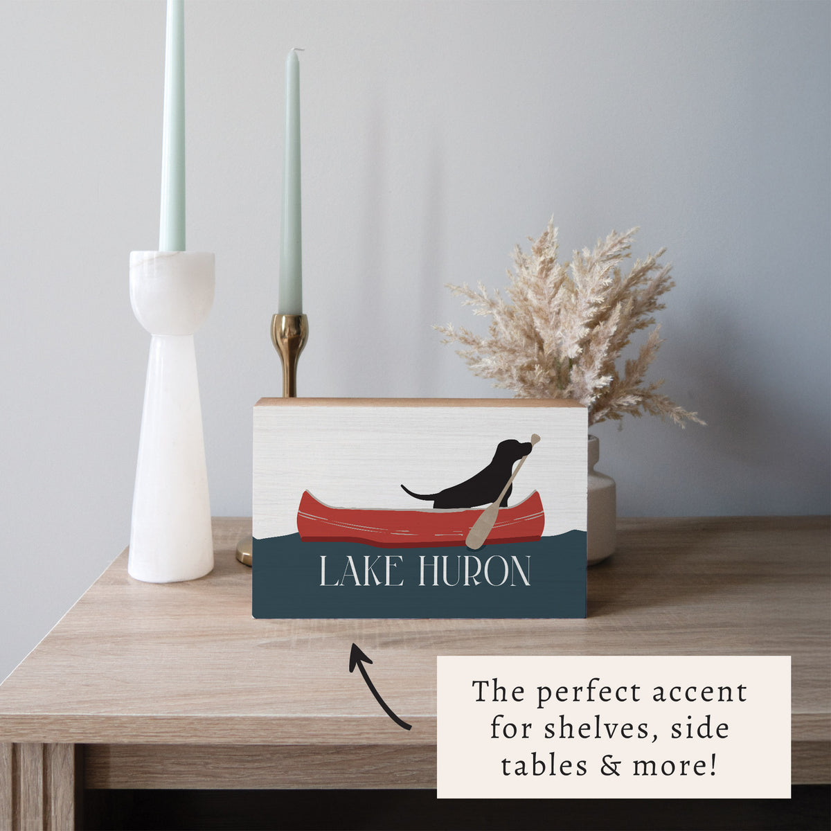Dog Canoe Personalized Block Sign