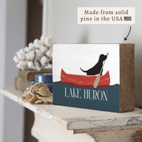 Dog Canoe Personalized Block Sign