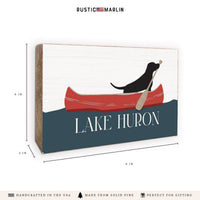Dog Canoe Personalized Block Sign