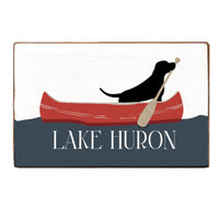 Dog Canoe Personalized Block Sign