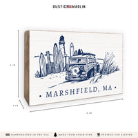 Dune Surf Van Personalized Block Sign
