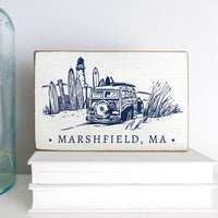 Dune Surf Van Personalized Block Sign
