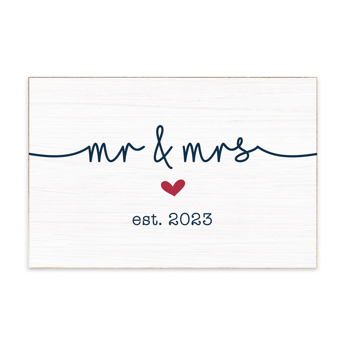 Mr & Mrs Personalized Block Sign