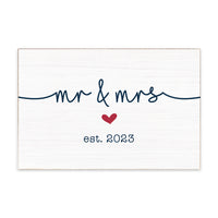 Mr & Mrs Personalized Block Sign