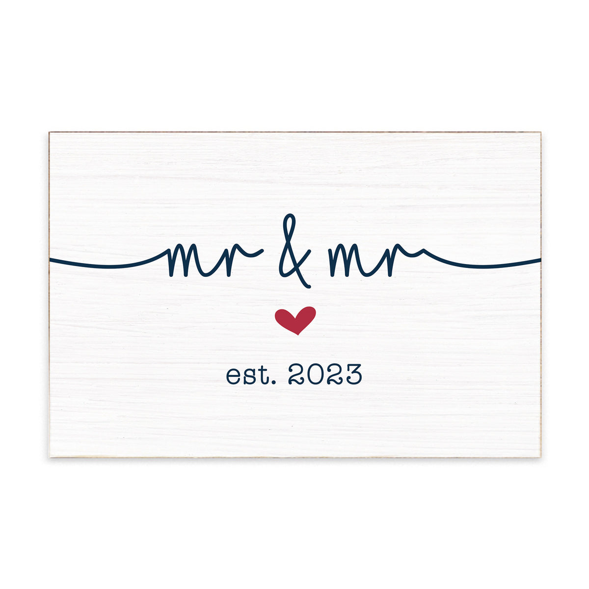 Mr & Mr Personalized Block Sign