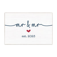Mr & Mr Personalized Block Sign