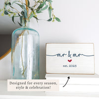 Mr & Mr Personalized Block Sign