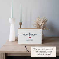 Mr & Mr Personalized Block Sign
