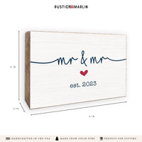 Mr & Mr Personalized Block Sign