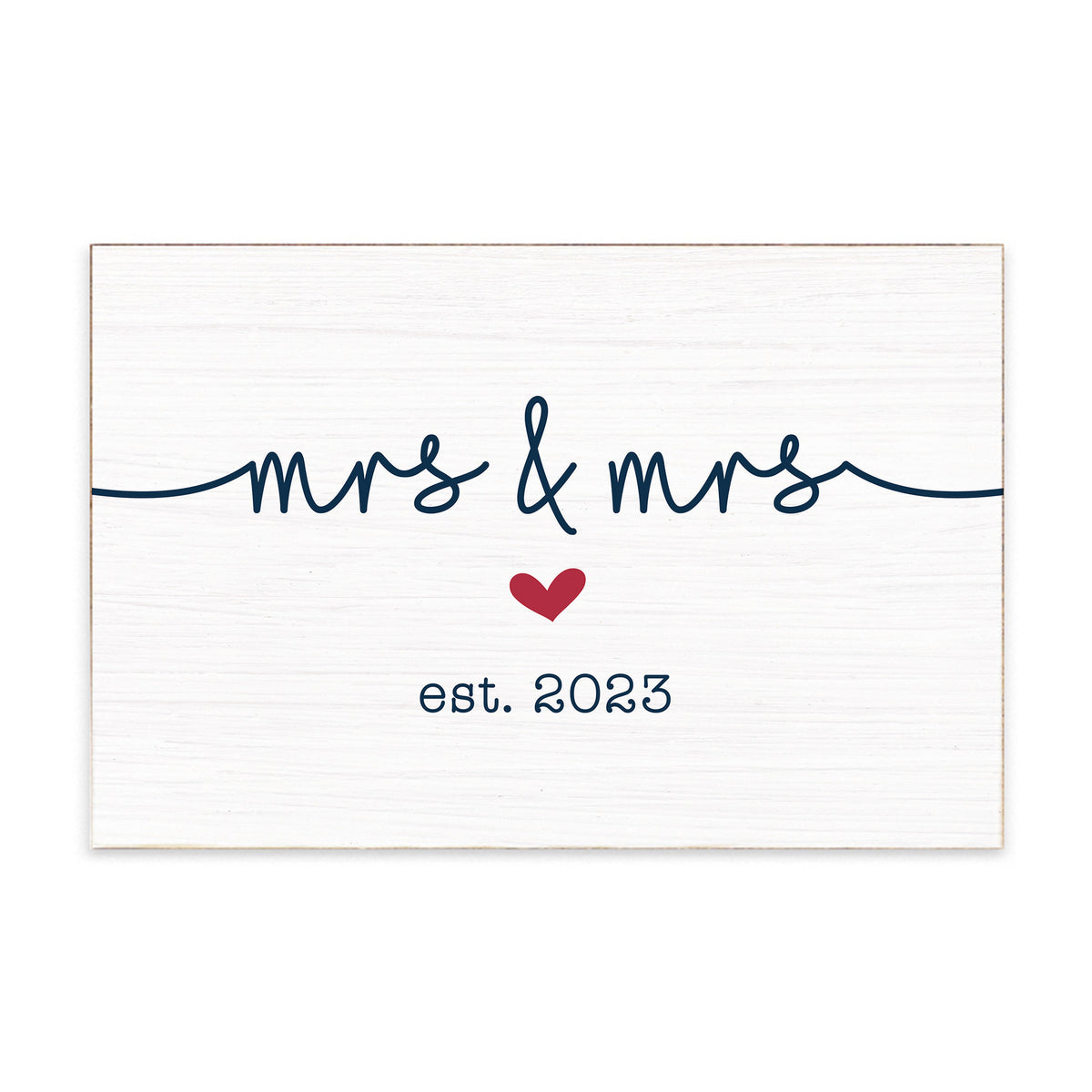 Mrs & Mrs Personalized Block Sign