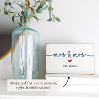 Mrs & Mrs Personalized Block Sign