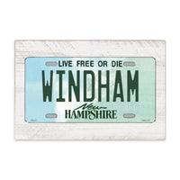 New Hampshire License Plate Personalized Block Sign