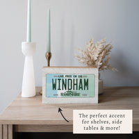 New Hampshire License Plate Personalized Block Sign